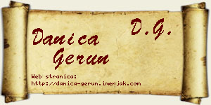 Danica Gerun vizit kartica